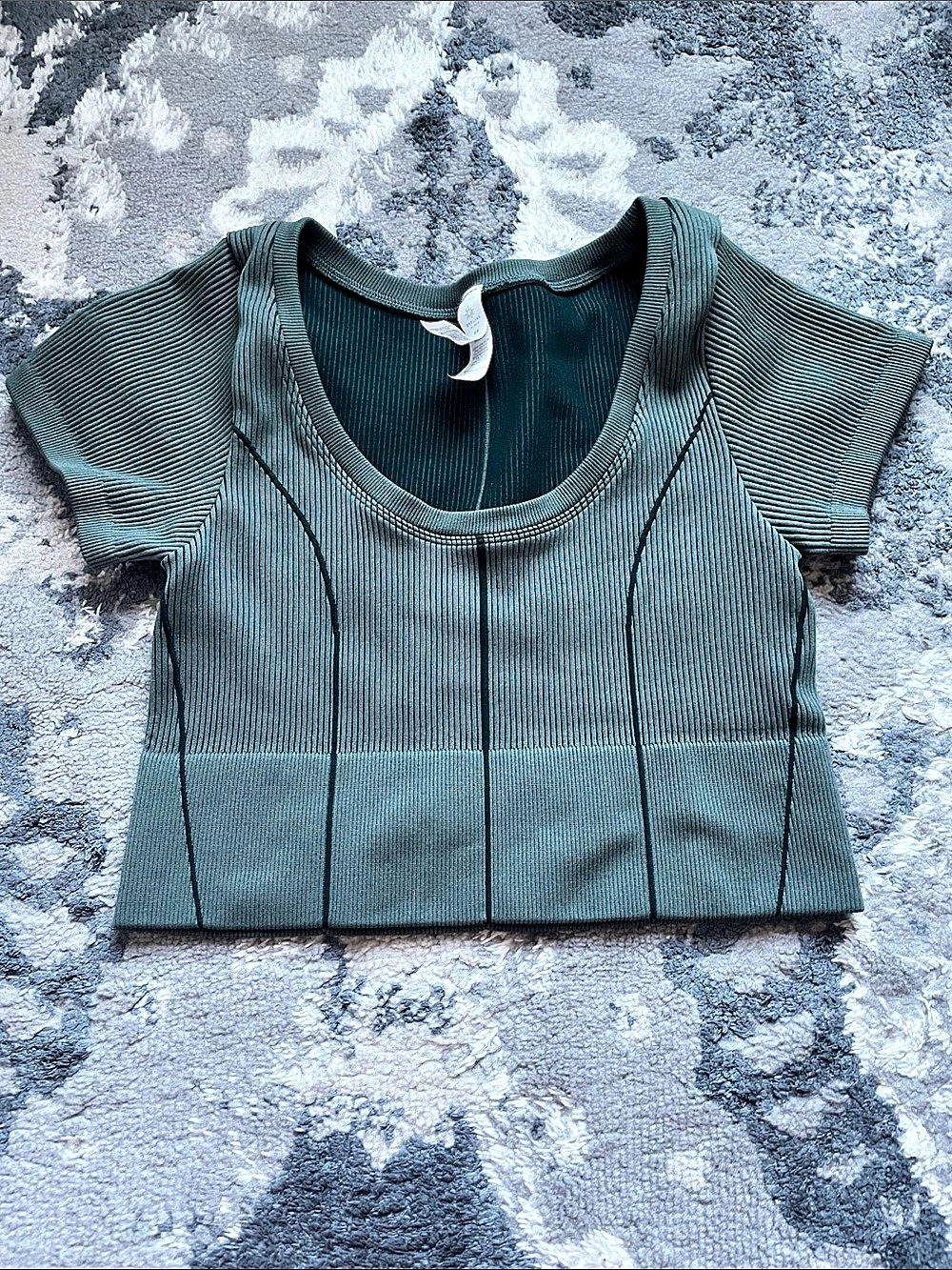 Offline by Aerie Seamless Cropped T-shirt Green Medium